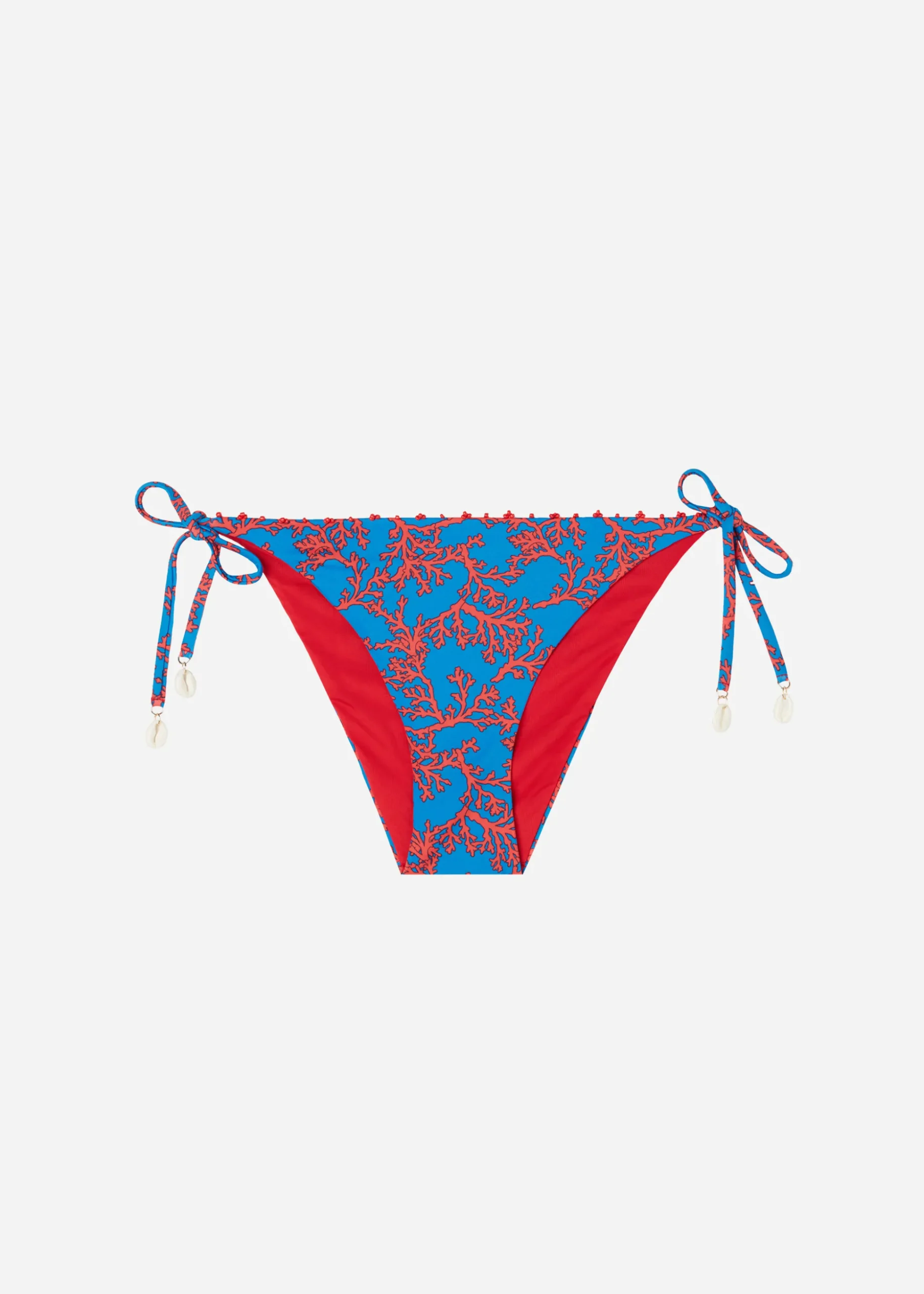 Bas De Maillot A Lanieres Motifs Corail Bali