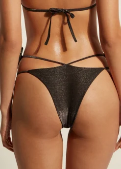 Bas De Maillot Bresilien A Fines Lanieres En Fibre Metallique Hollywood