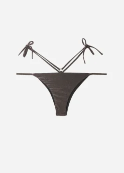 Bas De Maillot Bresilien A Fines Lanieres En Fibre Metallique Hollywood
