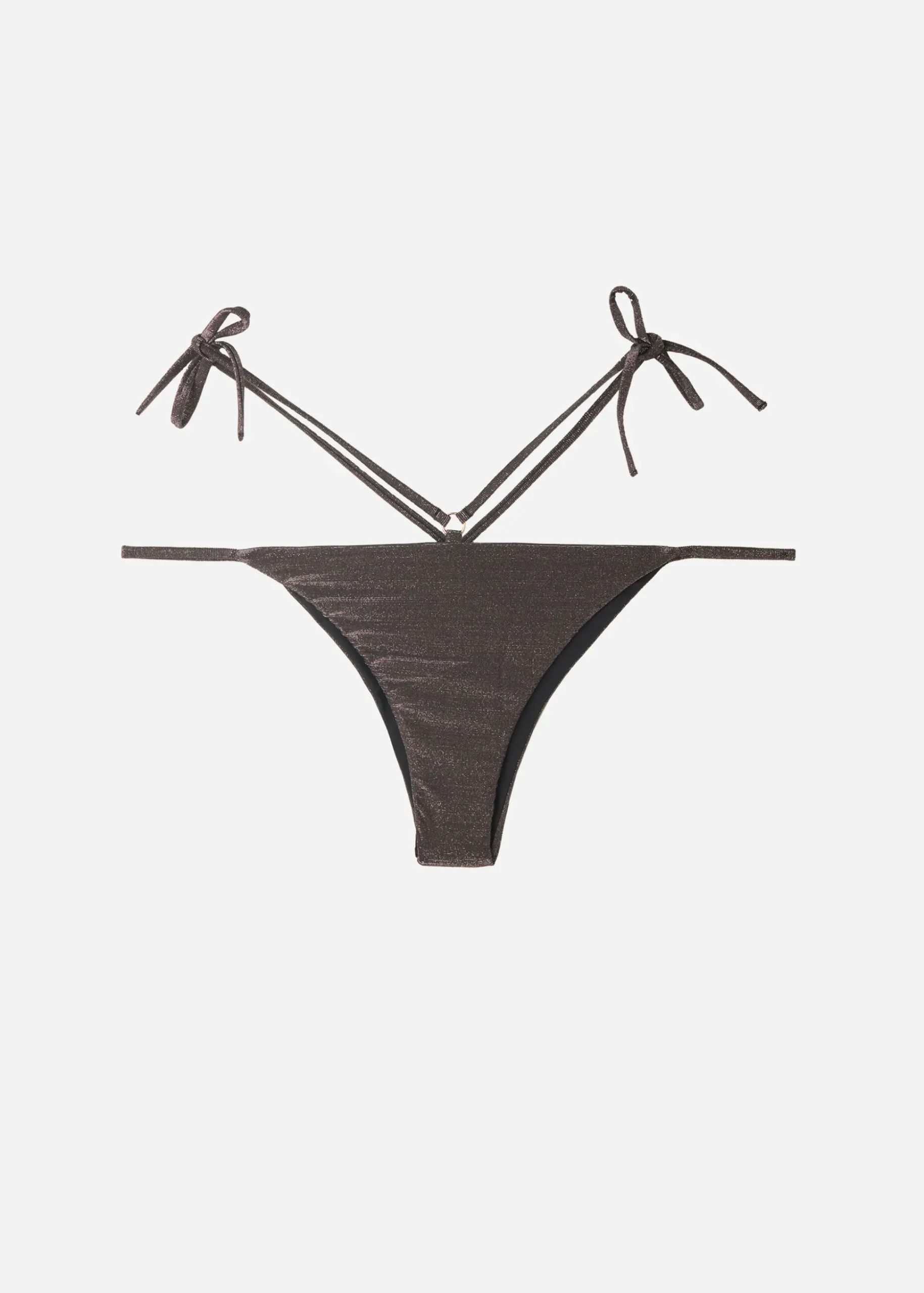 Bas De Maillot Bresilien A Fines Lanieres En Fibre Metallique Hollywood