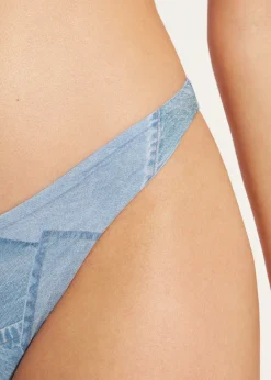 Bas De Maillot Bresilien Denim Echancre Ibiza