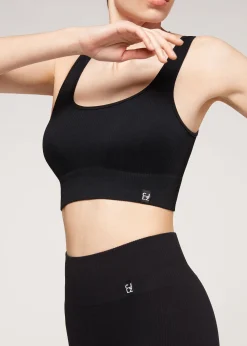 Brassiere Sport Sans Coutures Cotelee