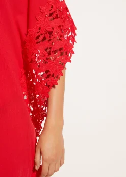 Caftan En Dentelle Macrame Fleuri