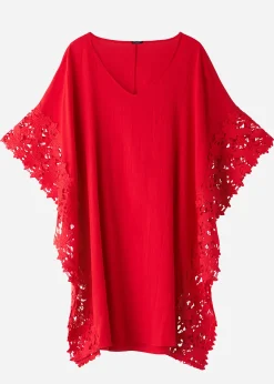 Caftan En Dentelle Macrame Fleuri