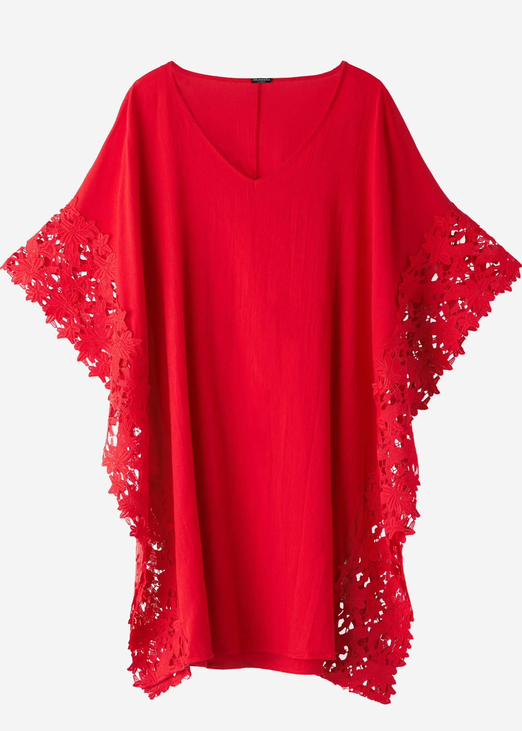 Caftan En Dentelle Macrame Fleuri