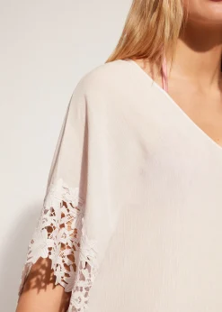 Caftan En Dentelle Macrame Fleuri