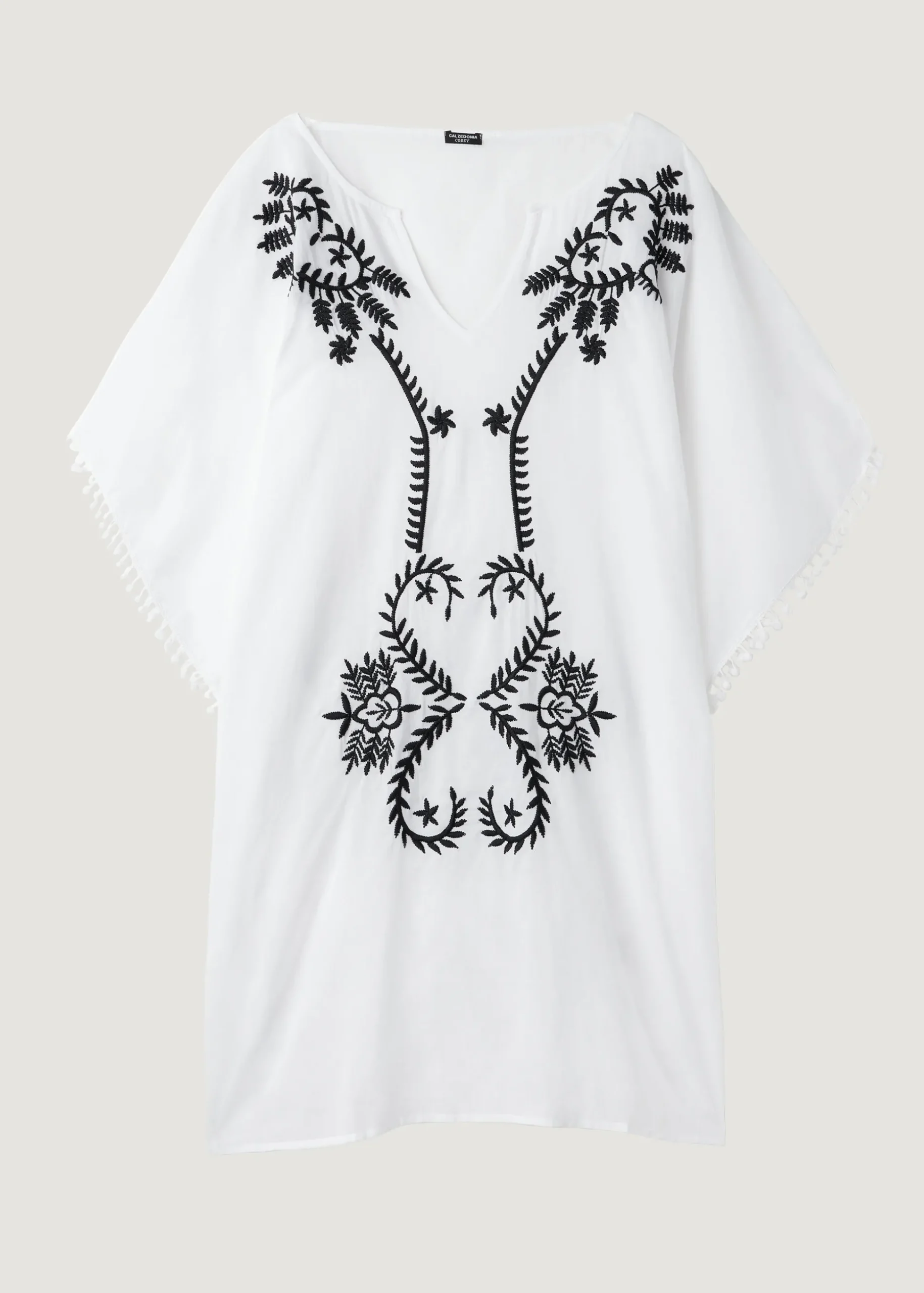 Caftan Kimono Avec Broderie Et Passementerie