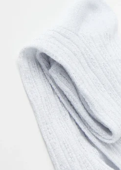 Chaussettes Basses A Maille En Epis Avec Paillettes