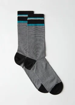 Chaussettes Basses A Micro-Rayures Pour Homme