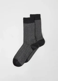 Chaussettes Basses A Motifs Geometriques Pour Homme