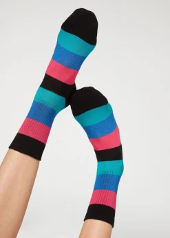 Chaussettes Basses A Motif Rayures