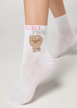 Chaussettes Basses A Motif Girl Power
