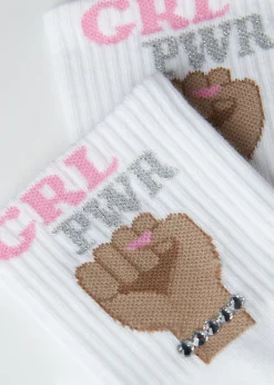 Chaussettes Basses A Motif Girl Power