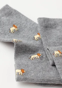 Chaussettes Basses A Motif Animalier Pour Enfants