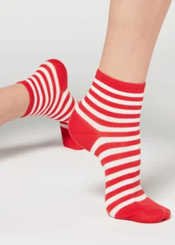 Chaussettes Basses A Motif Rayures