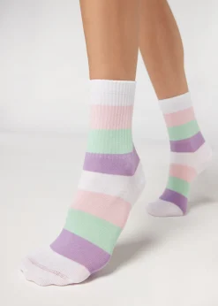 Chaussettes Basses A Motif Rayures