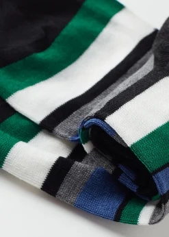 Chaussettes Basses A Rayures Colorees Pour Homme