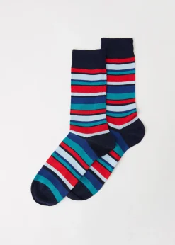 Chaussettes Basses A Rayures Colorees Pour Homme