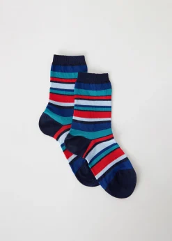 Chaussettes Basses A Rayures Pour Enfants