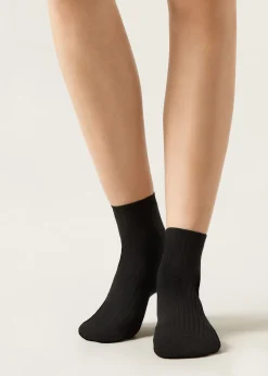 Chaussettes Basses Cotelees