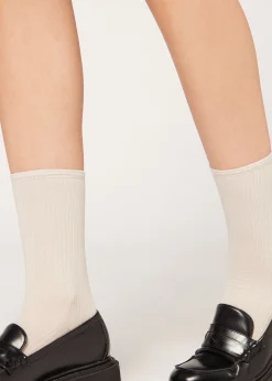 Chaussettes Basses Cotelees