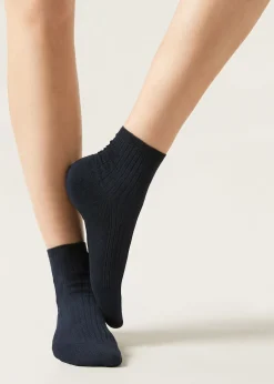 Chaussettes Basses Cotelees