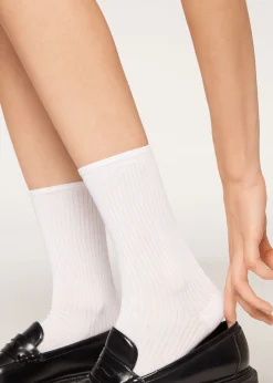 Chaussettes Basses Cotelees