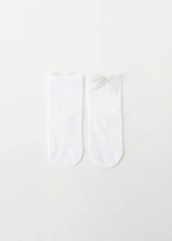 Chaussettes Basses Fille Avec Noeud Paillete