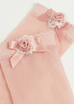 Chaussettes Basses Fille Avec Petite Rose