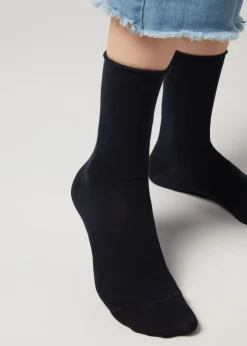 Chaussettes Courtes A Bords Francs En Coton