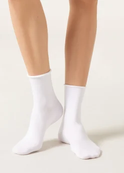 Chaussettes Courtes A Bords Francs En Coton