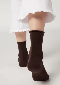 Chaussettes Courtes A Bords Francs En Coton