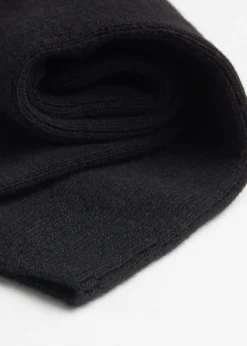 Chaussettes Courtes Cotelees En Laine Et Cachemire