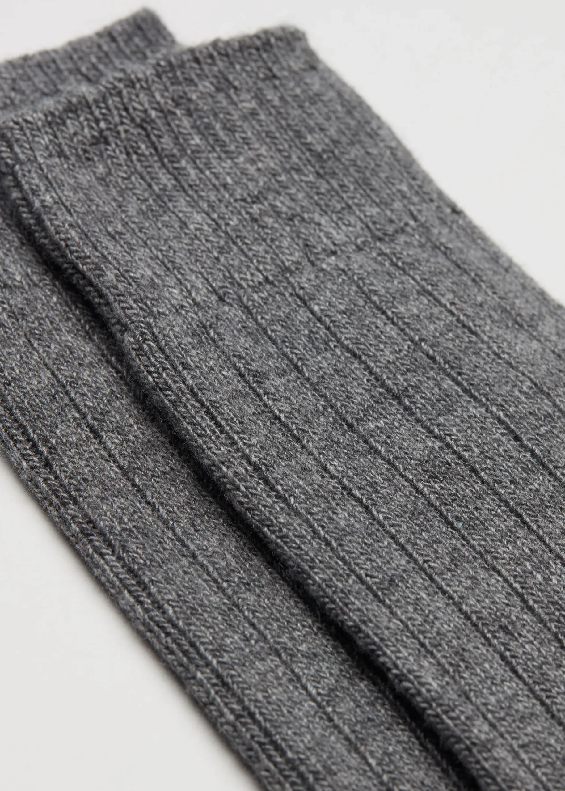 Chaussettes Courtes Cotelees Avec Laine Et Cachemire Pour Homme