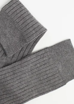 Chaussettes Courtes Cotelees En Cachemire Pour Homme