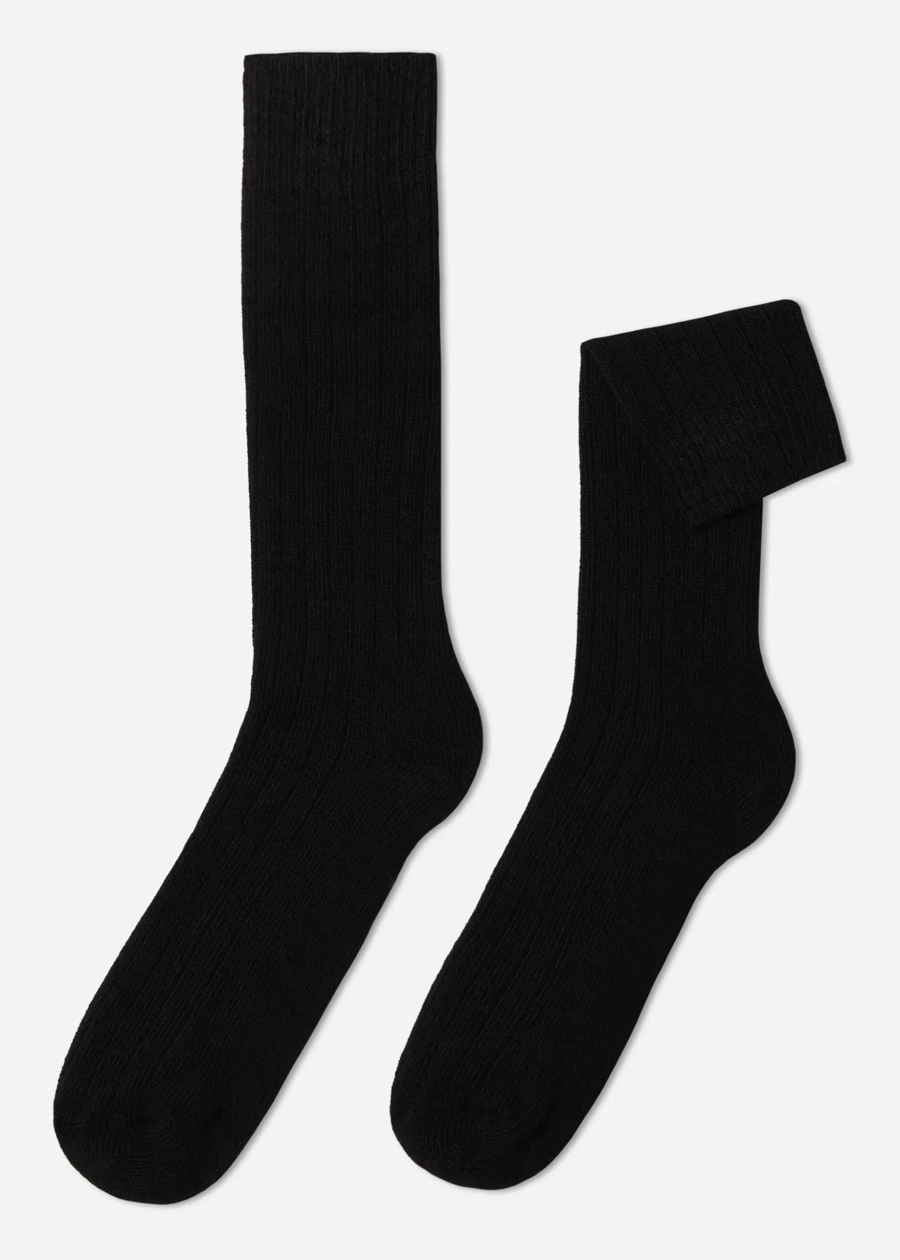 Chaussettes Courtes Cotelees Avec Laine Et Cachemire Pour Homme