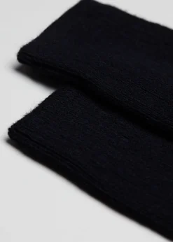 Chaussettes Courtes Cotelees Avec Laine Et Cachemire Pour Homme
