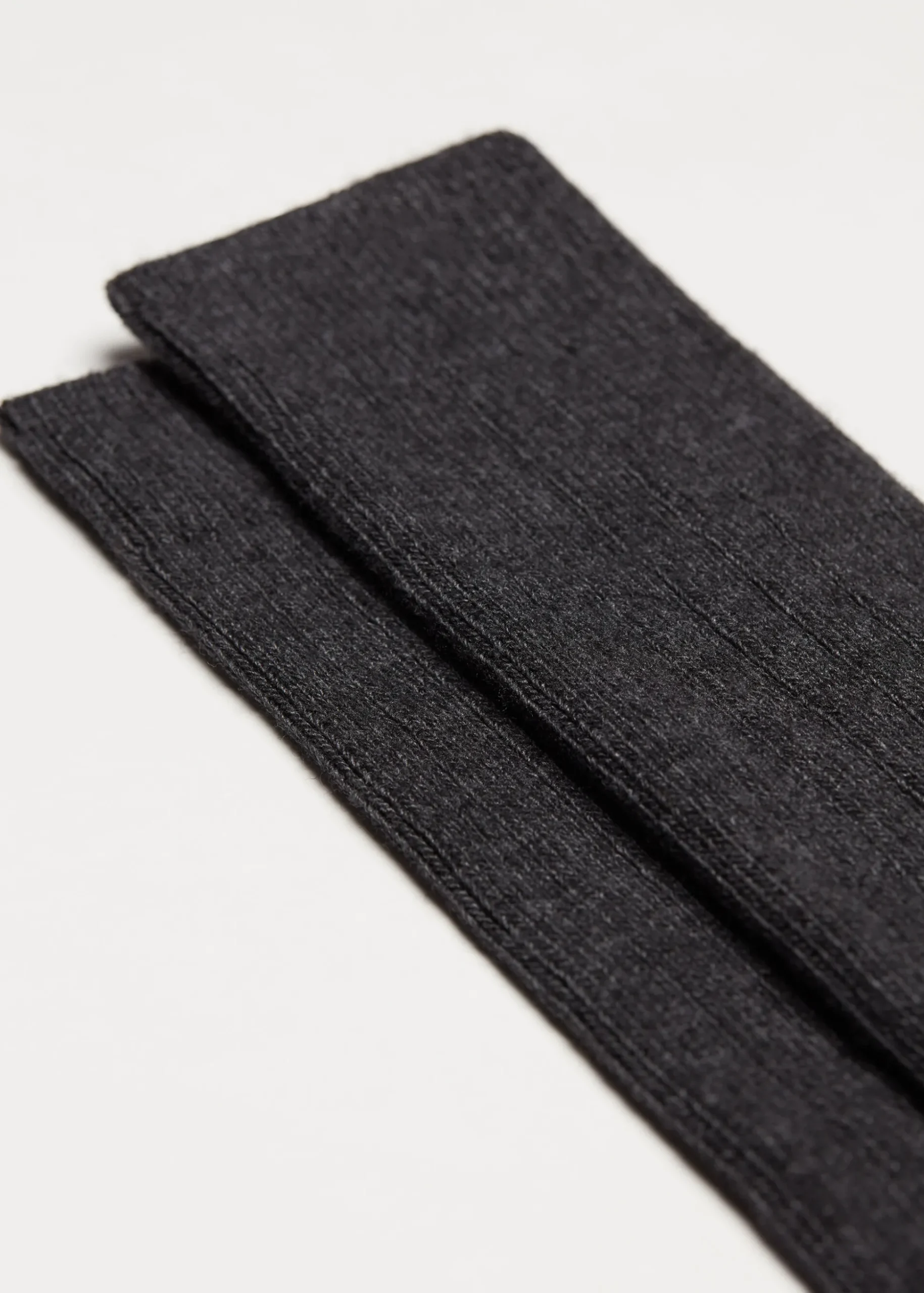 Chaussettes Courtes Cotelees Avec Laine Et Cachemire Pour Homme