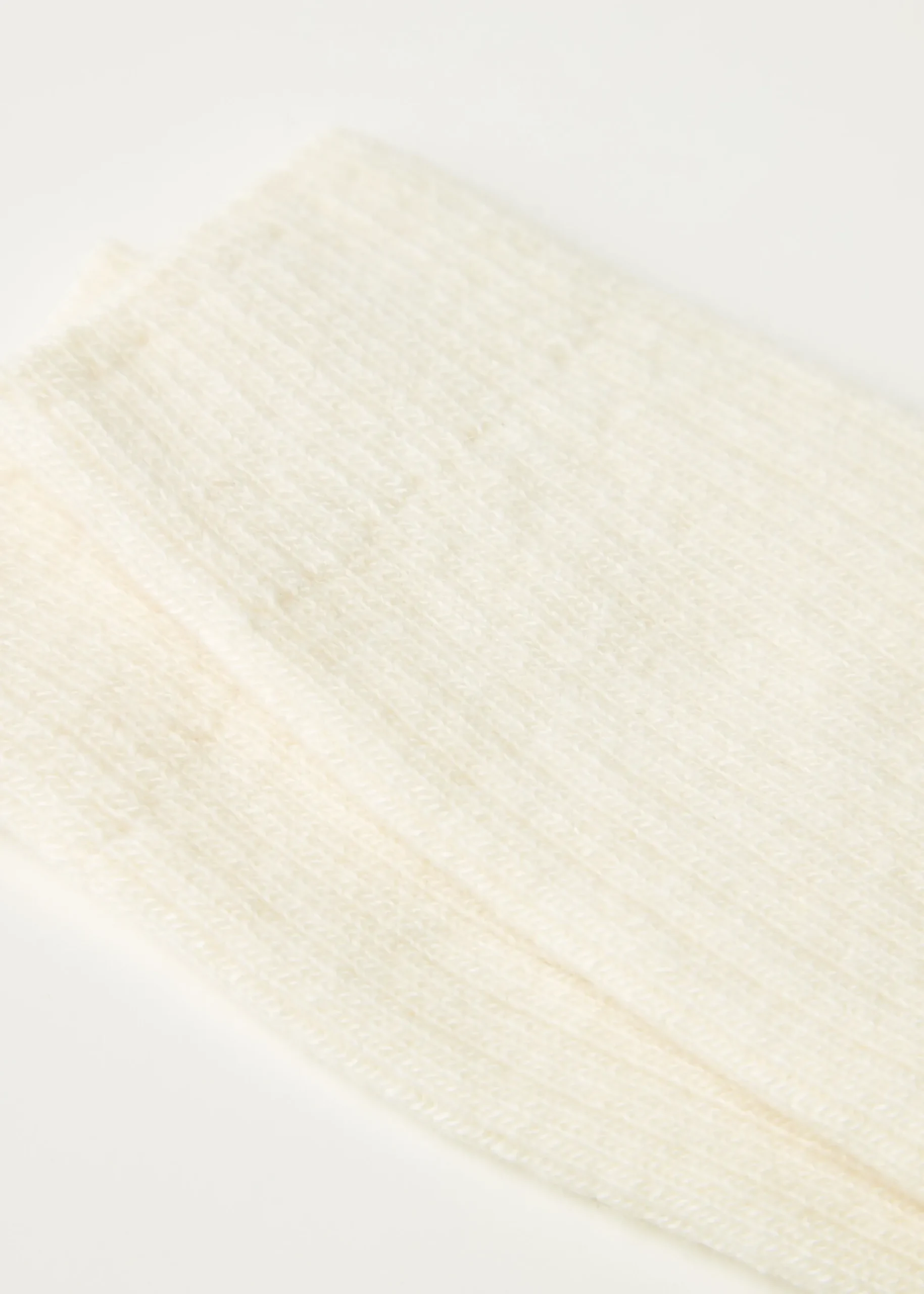Chaussettes Courtes Cotelees En Laine Et Cachemire