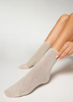 Chaussettes Courtes En Cachemire A Paillettes