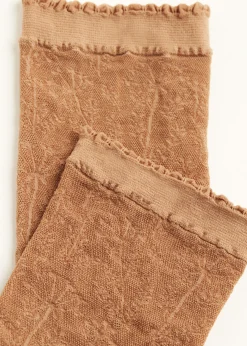 Chaussettes Courtes En Resille Fantaisie Fleurie