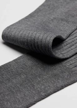 Chaussettes Longues Cotelees En Fil D'Ecosse Pour Homme
