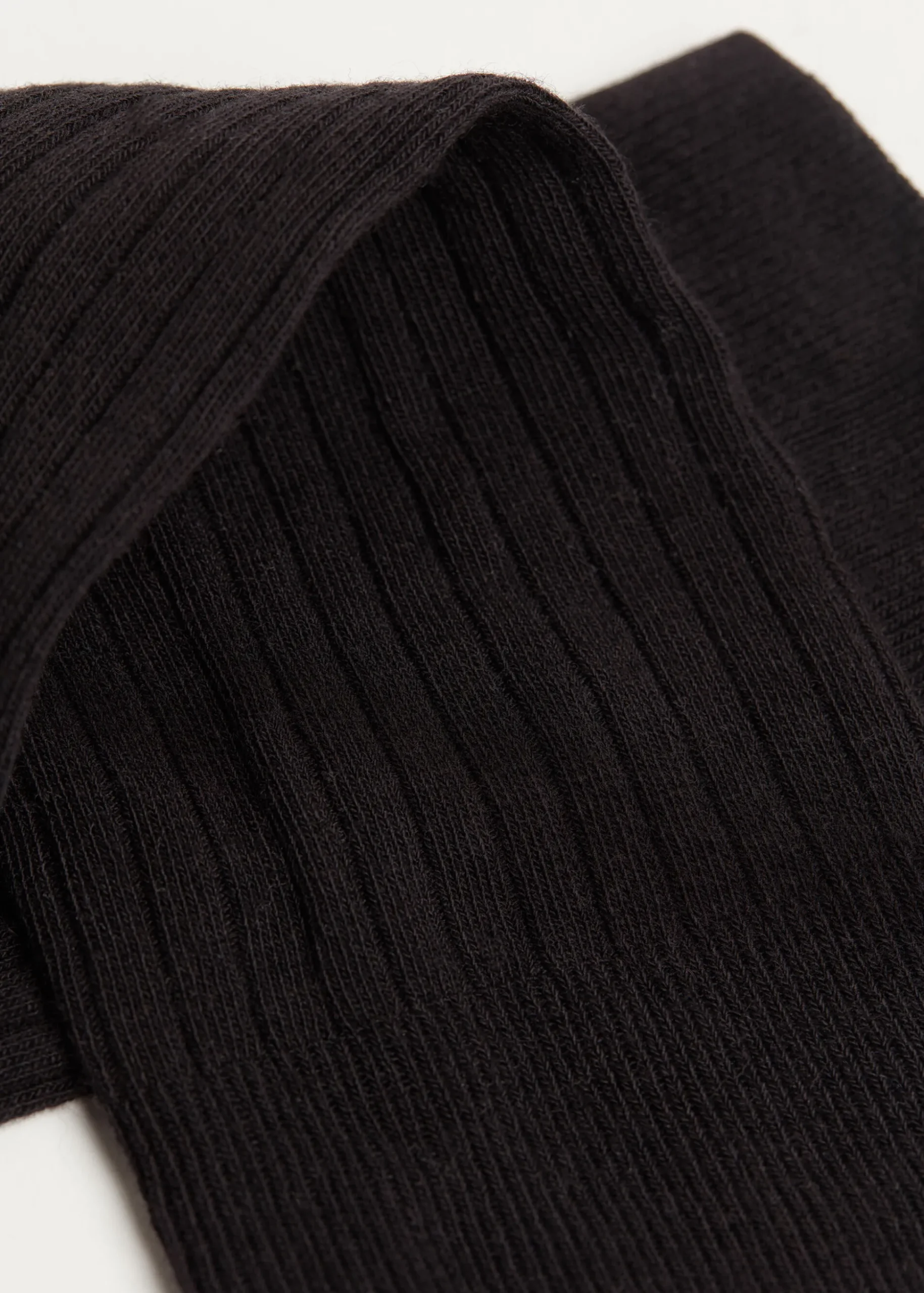 Chaussettes Longues Cotelees Avec Cachemire
