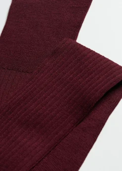 Chaussettes Longues Cotelees En Fil D'Ecosse Pour Homme