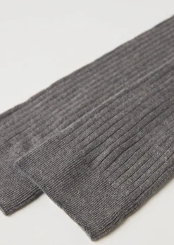 Chaussettes Longues En Cachemire Cotelees