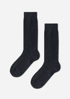 Chaussettes Longues En Coton Respirant Pour Enfants