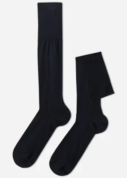 Chaussettes Longues En Fil D'Ecosse Pour Homme