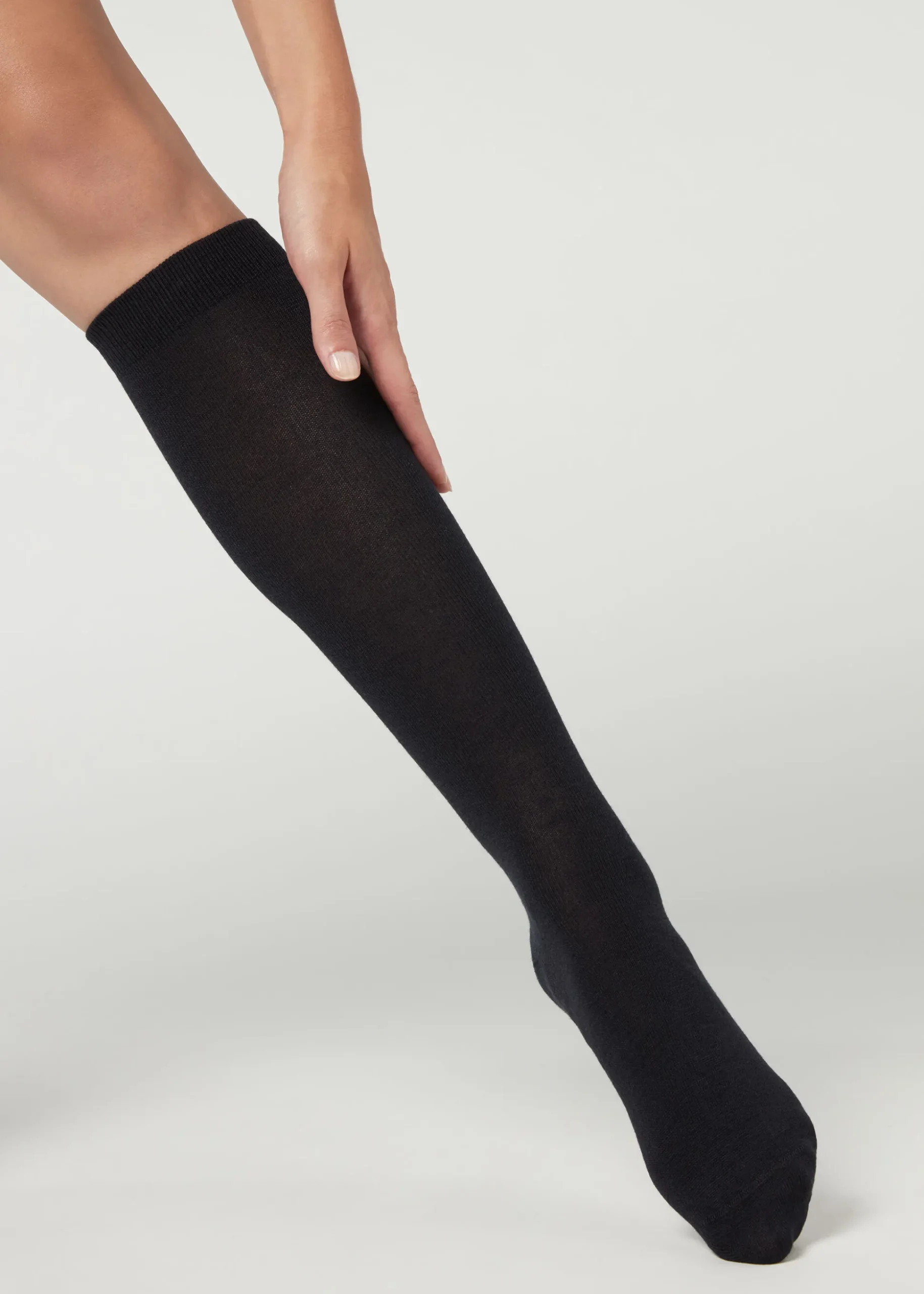 Chaussettes Longues En Laine Et Coton