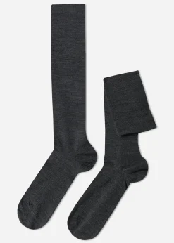 Chaussettes Longues En Laine Et Coton Pour Homme