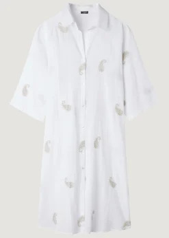 Chemise Mi-Longue Broderies Bandana Metallisee